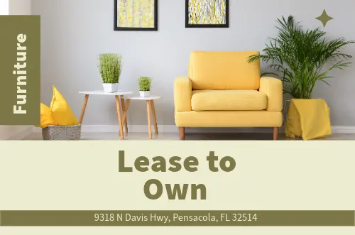 Comfortable family sectional available for lease to own in Pensacola