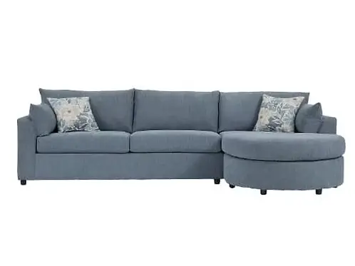 Dexter 2-Piece Sectional with Round Chaise by Hughes Furniture